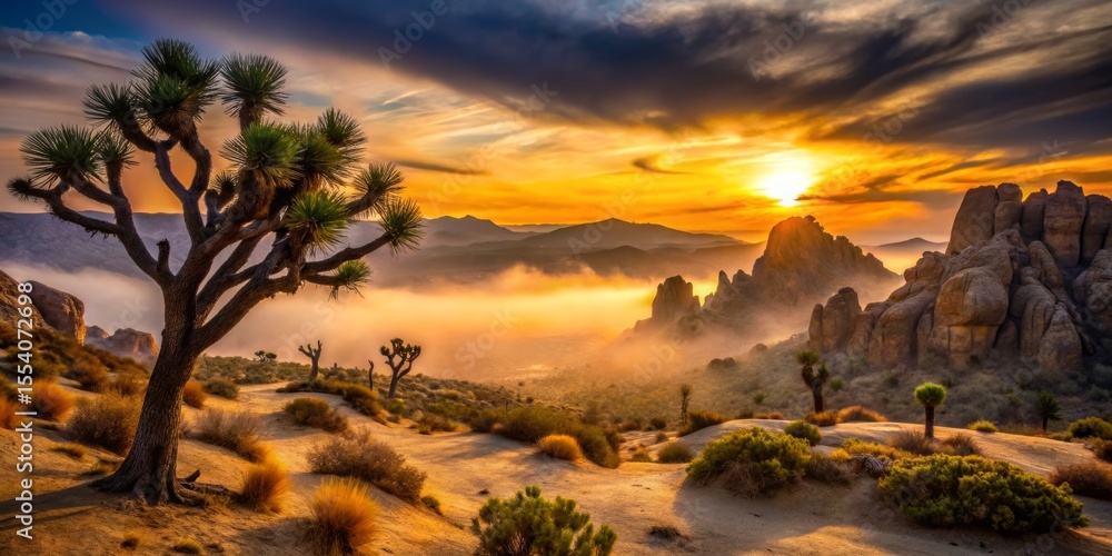 Fototapeta premium Desert Landscape at Sunset