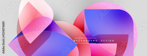 Abstract fluid shapes, vibrant colors blend. Modern design, gradients create dynamic visual effect. Soft shadows, light background.