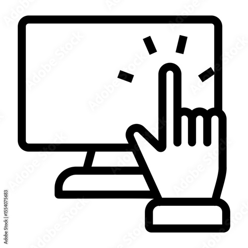 interactive content Line Icon