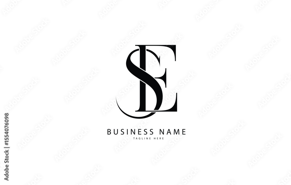 SE, ES, Abstract initial monogram letter alphabet logo SE, ES, Abstract initial monogram letter alphabet logo