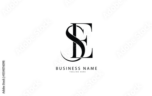SE, ES, Abstract initial monogram letter alphabet logo