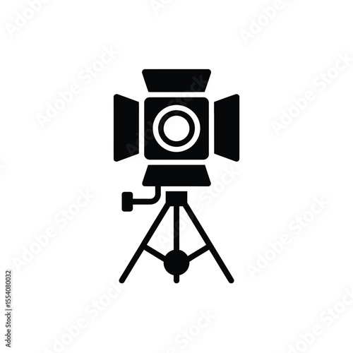 Studio Lighting Equipment Icon on Tripod