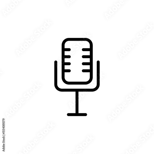 mike icon vector , simple black mike illustration for web and app..eps