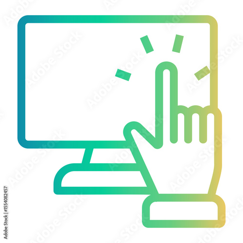 interactive content Line Gradient Icon