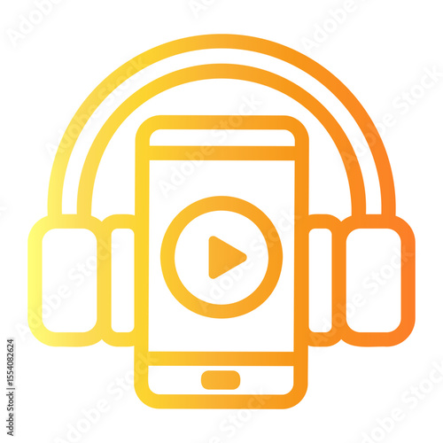 audiobook Line Gradient Icon
