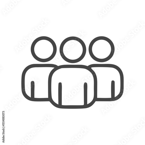 Team collaboration five simple linedrawn icons depict a group working together. Suitable for business presentations, teambuilding materials, and educational resources.