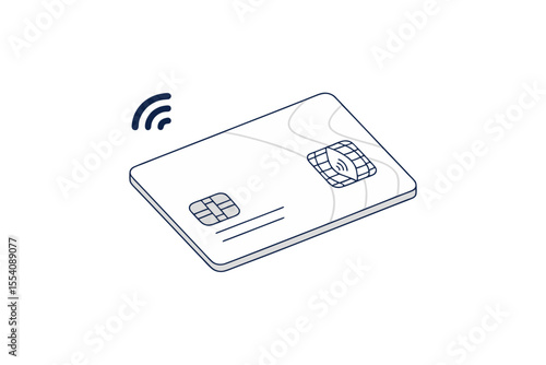 Frosted Glass Credit Card Chip Symbol