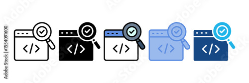 Code Review Icon Element For Design