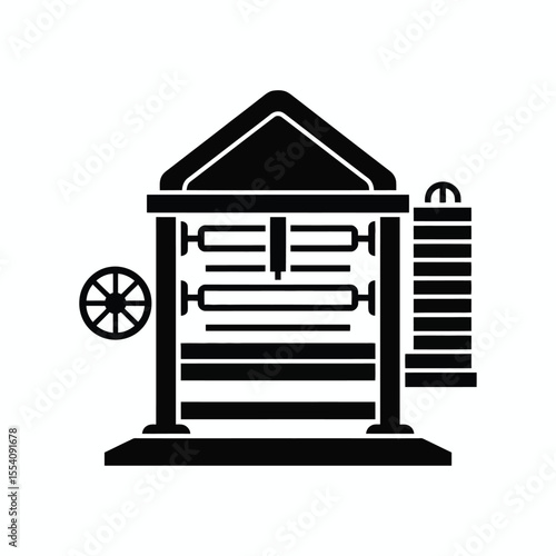 Vintage Industrial Machine Illustration