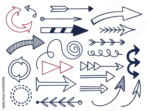 Handmade Arrow Illustrations – Sketch Line Art for Creative Projects
