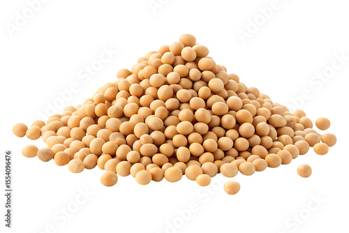 Pile of soybeans isolated on transparent background