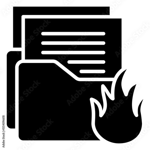 Data Loss glyph, mini illustration icon. use for modern concept, print, UI, UX kit, web and app development. Vector related to risk management, business, finance.