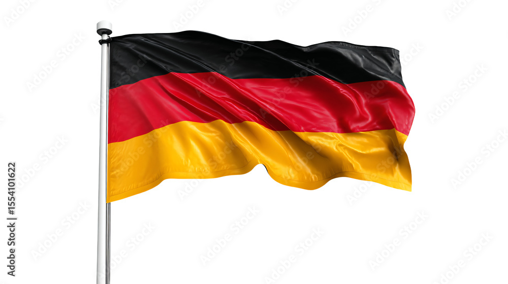 a german flag waving in the wind a german flag waving in the wind