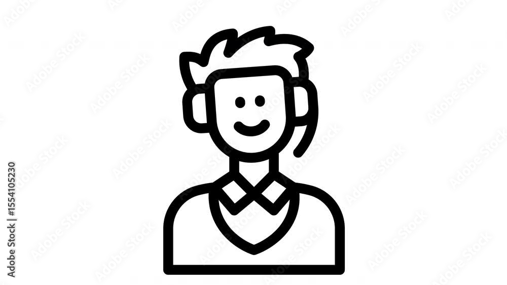 call center minimalist line animation call center minimalist line animation