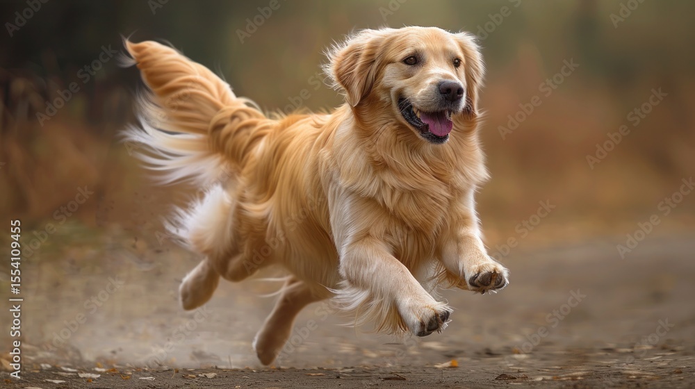 Brown Dog Running Freely Through the Jungle Wilderness Brown Dog Running Freely Through the Jungle Wilderness