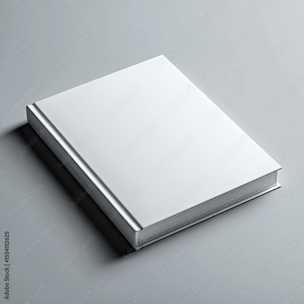 Open Blank Book or Magazine Mockup on a Grey Background Open Blank Book or Magazine Mockup on a Grey Background