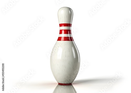 bowling ball and pins on white background