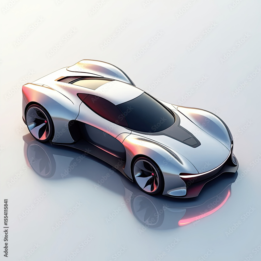Fototapeta premium Sleek Futuristic Sports Car Cutting-Edge Automotive Design Concept 