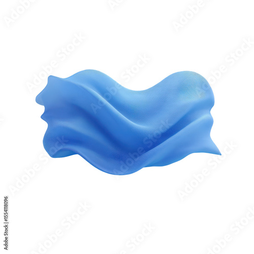 Blue fabric wave, flowing textile, soft texture, abstract design, elegant movement, dynamic ripple, smooth drape, cloth, silk, material