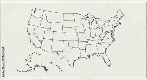 Blank US Map: Outline of States for Your Creative Projects