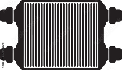 Industrial Radiator Line Art Illustration