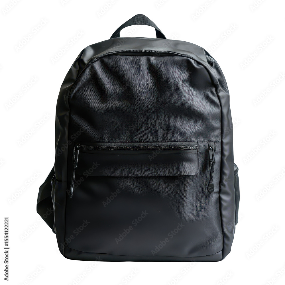 Fototapeta premium Black Backpack Stylish Travel Bag School Bag isolated on a transparent background