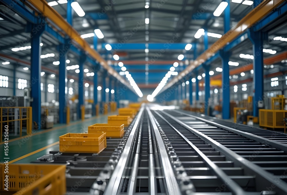 Fototapeta premium 工場の流れるレーン