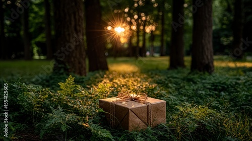 Serene Gift in Sunlit Forest  Nature  Peace  Joy  Surprise