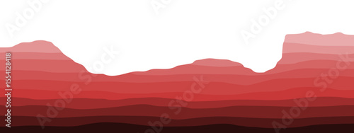 Layered soil and stone. Subsurface cross section