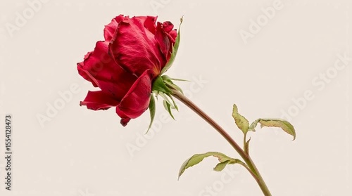 time lapse of a red rose wilting