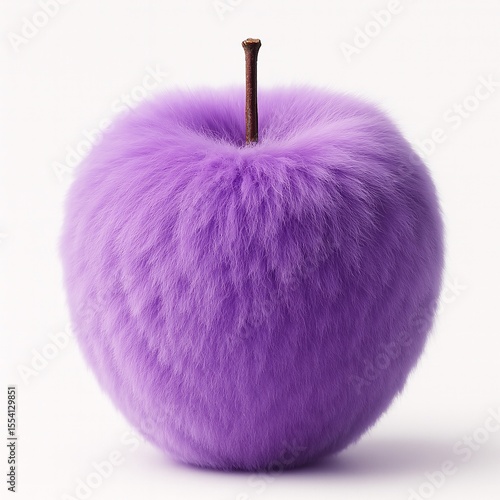 Purple apple with hairy surface
