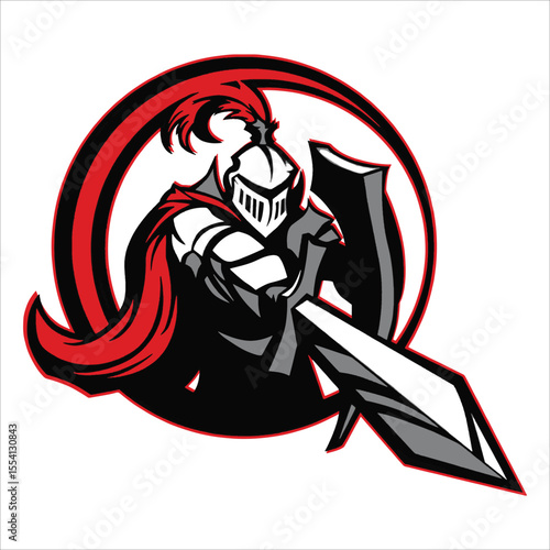 Charging Knight with Sword and Shield