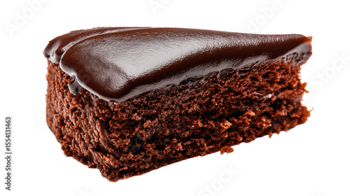 a piece of chocolate cake with a chocolate frosting