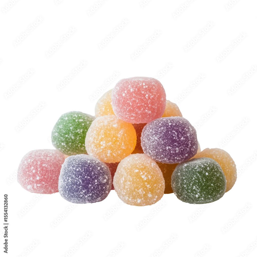 Colorful Gummy Candy Pile Sweet Treats Delicious Snacks isolated on a transparent background Colorful Gummy Candy Pile Sweet Treats Delicious Snacks isolated on a transparent background