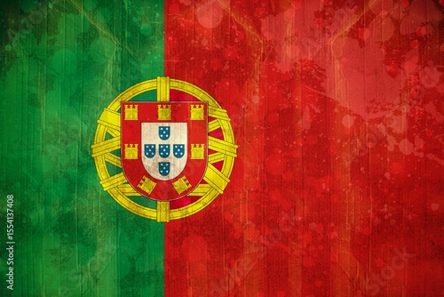 Portugal flag in grunge effect