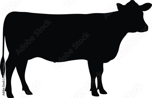 Cow silhouette, Black cow silhouette, animal silhouette