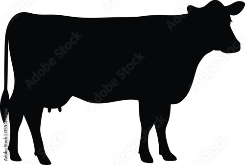 Cow silhouette, Black cow silhouette, animal silhouette