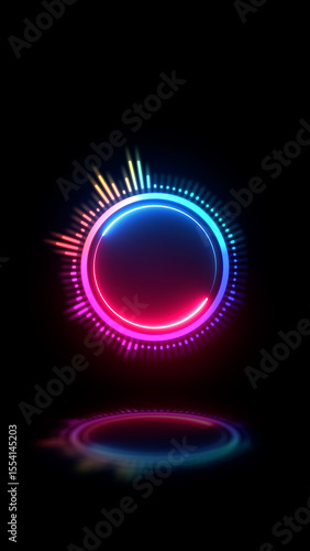 Vertical music equalizer, for music party, 4k illustration