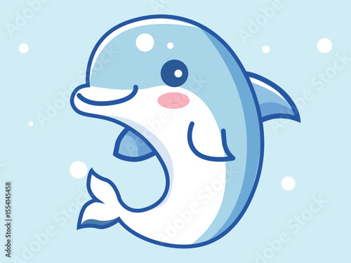 cute dolphins, cute dolphin illustration swimming