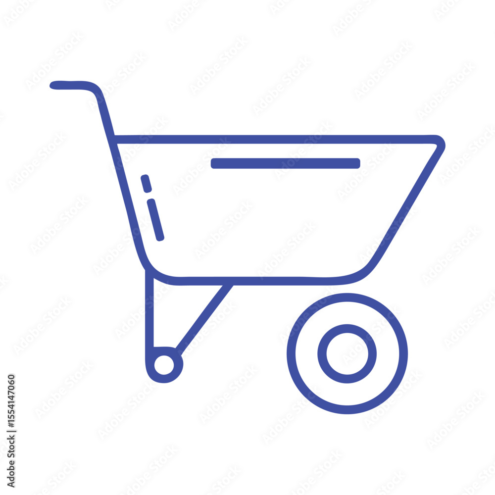 Wheelbarrow cart icon flat. Black pictogram on white background. Vector illustration symbol and bonus button. Shopping cart or shopping trolley for online shopping concept in silhouette vector icon. Wheelbarrow cart icon flat. Black pictogram on white background. Vector illustration symbol and bonus button. Shopping cart or shopping trolley for online shopping concept in silhouette vector icon.