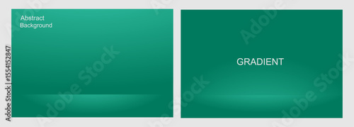 Abstract Background Green Gradient, for Presentation and Design, Studio showroom product base, Fashion stage show mockup scene. Vector illustration