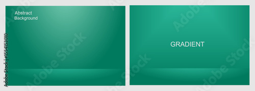 Abstract Background Green Gradient, for Presentation and Design, Studio showroom product base, Fashion stage show mockup scene. Vector illustration