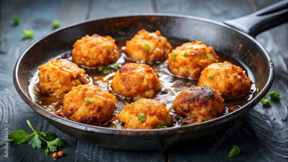 conch fritters sizzling in a hot skillet conch fritters sizzling in a hot skillet