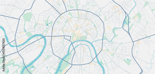 Layered editable vector illustration outline of Moscow,Russia.