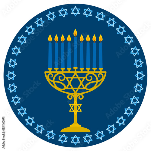 Hanukkah candlestick in the form of intertwining branches of an olive tree with buds.
