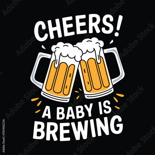 Cheers! A Baby is Brewing Beer Baby Shower Design