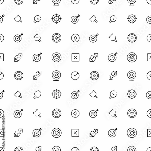 business strategy icon set with arrows and targets