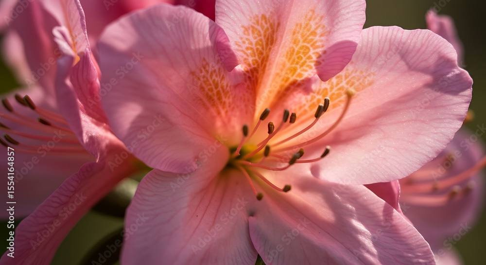 Delicate Pink Rhododendron Blossom Close-Up Delicate Pink Rhododendron Blossom Close-Up