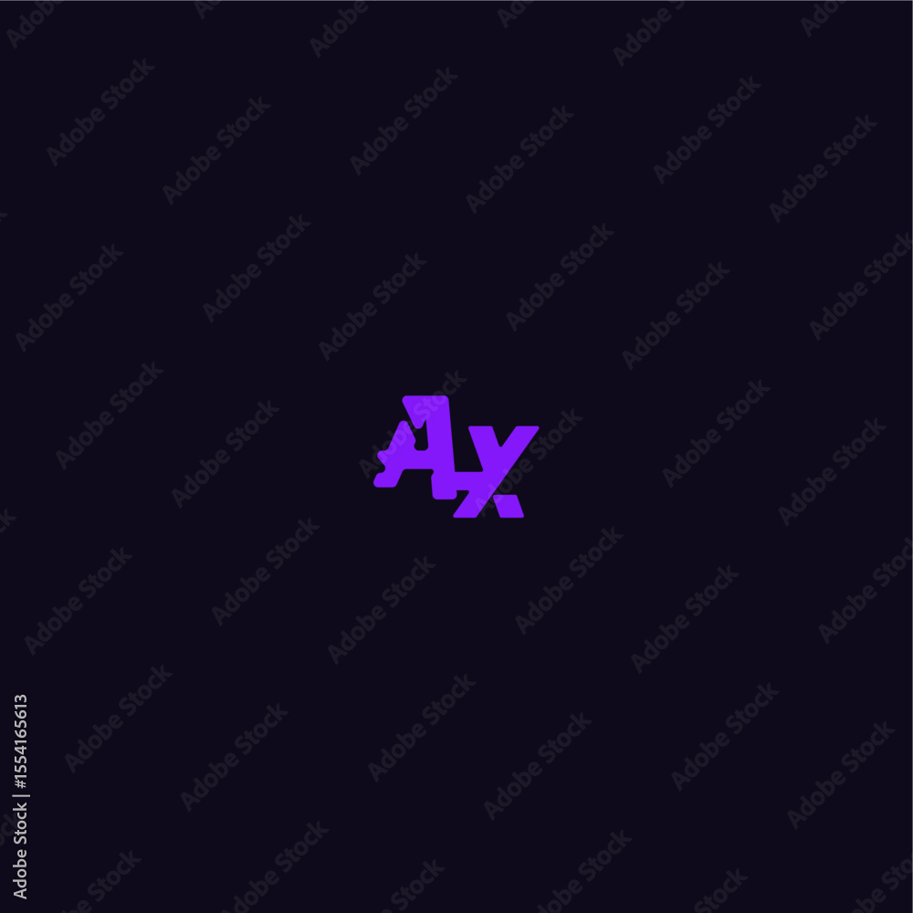 with bold monogram style cool and sporty design AX techno sport logo letter with bold monogram style cool and sporty design AX techno sport logo letter