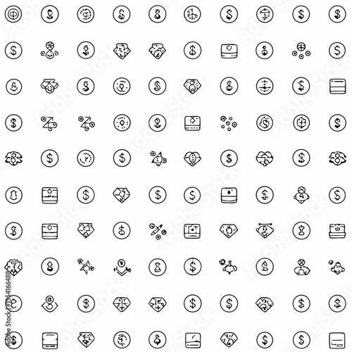exchange rate icon pack with global currency       (1)
